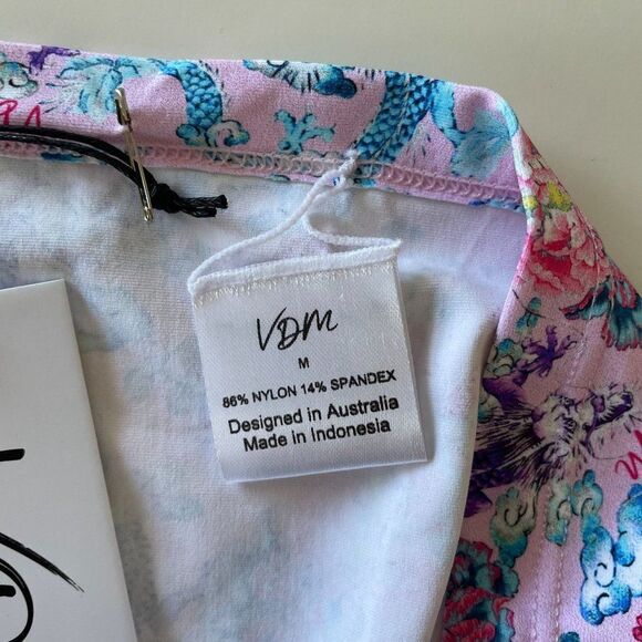 Revolve x VDM Natalie Ruched Dragons Swim Cover Up Skirt Medium - Picture 7 of 8